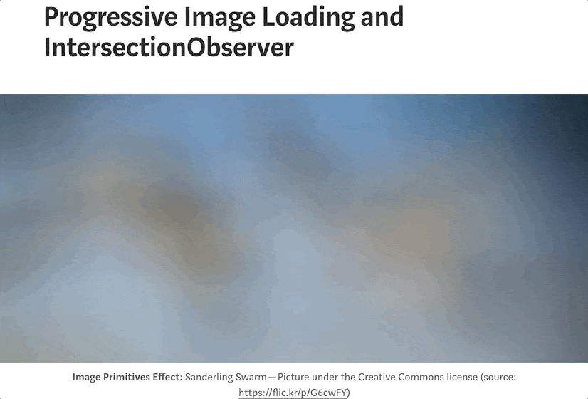 Example of Progressive Image Loading