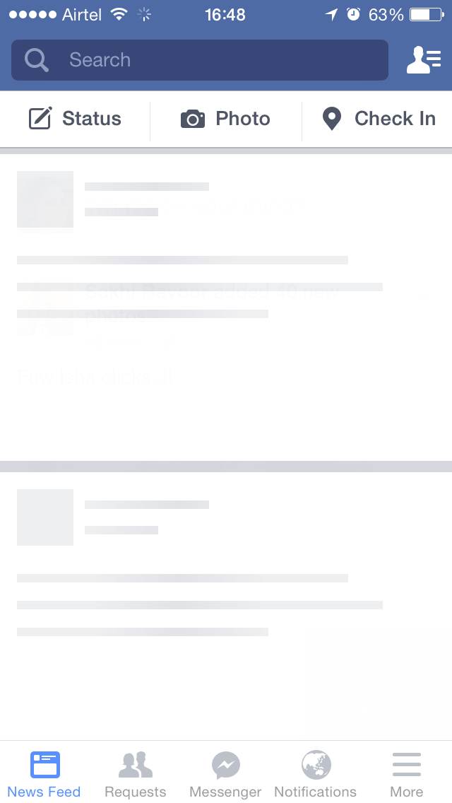 Skeleton Loading in Facebook